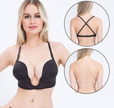 Backless bra Deep v Sexy Womens Sexy Underwear Push up Bra or Women