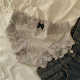 New Style French Retro Lace-trimmed Breathable ODM Women's Thong Underwear Cotton Crotch
