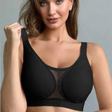 Woman's Plus Size Seamless Wireless Bra Knitted U-Shaped Back Design with Padded Underwear Bra