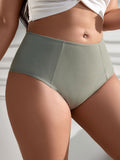 Underwear Multicolor Breathable Solid Color Style Mid-waist Glossy Women's Briefs Underwear Fashionable Underwear