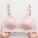 Traceless Wire-Free Nylon Spandex Thin Breastfeeding Underwear Jelly Strip Soft Support Anti-sagging Push-up Pregnant Postpartum