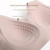 Summer Seamless Bra Underwear Women's No-wire Small-breast Push-up Bra Ice-silk Nylon Sports Fixed-cup Jelly Bra