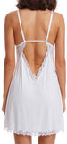 European and American Style Erotic & Sleepwear Backless Nightdress, Bra with Lace Trim