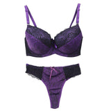 European Design One-Piece Seamless Women's Sexy Bra and Panty Set Honeymoon Style with Lace Decoration and Logo on Waist