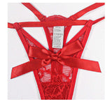 Red Bow Sexy Lace Panties g String Panties Girls Sexy Underwear