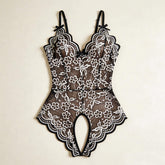 Plus-size Lingerie Nylon Lace Push-up Open-crotch No-removal Bodysuit European American