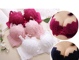 Embroidery Lace Gather Women's Underwear Lace Bra for Women