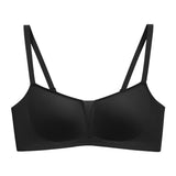 Women's Comfortable V-Neck Bra Thin Wire-Free Jelly Strip Seamless Breathable Mesh Fabric Push-Up Effect Jelly Strip V-Neck