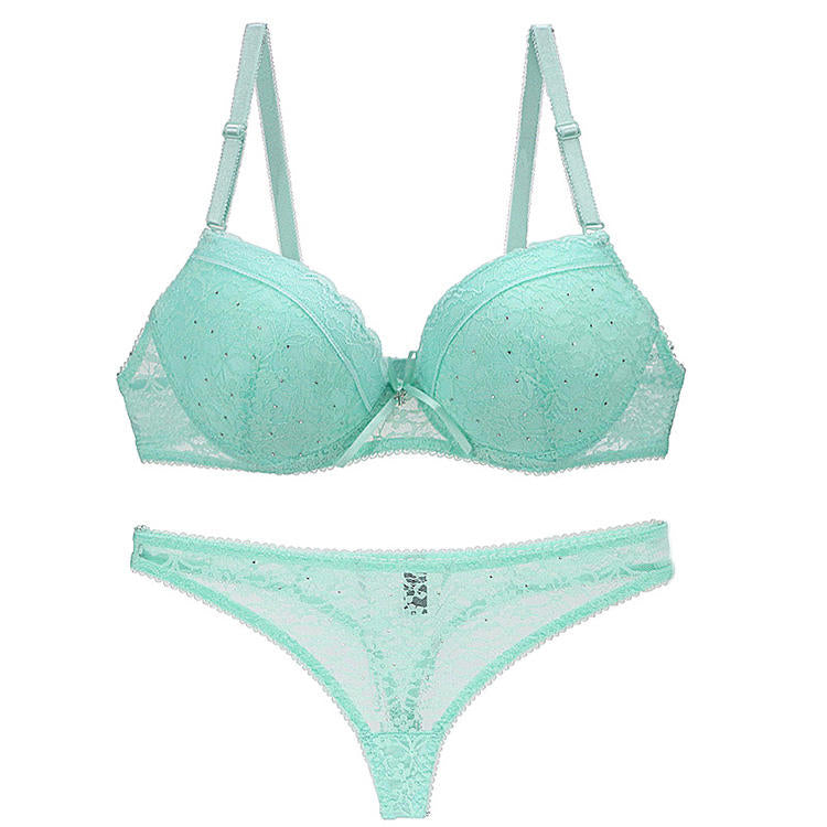 Plus Size Sexy White Luxury Bra and Panty Set for Bridal Fat Women Solid Pattern for Summer