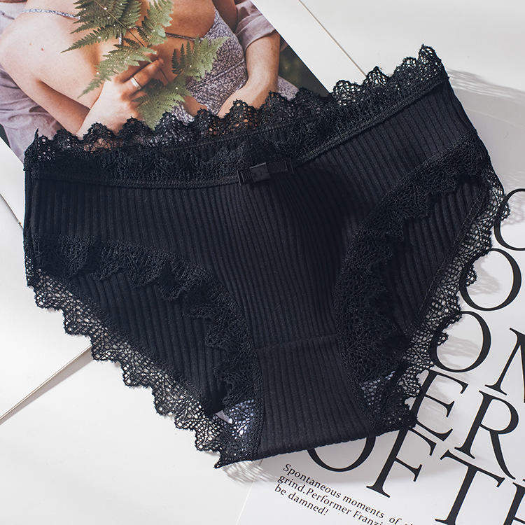 High Quality Cotton Women's Panties Ladies Sexy Girls Female Mature Panty Underwear Lace Briefs Wholesale