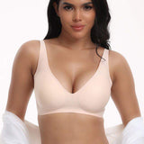 Seamless Underwear Women's Wireless Push-up Jelly Glue Soft Support Bra Anti-sagging Jelly Bra