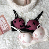 Pure Desire Butterfly Sweet Spicy Style Traceless Sexy Underwear Gathering Non-rimless Bra