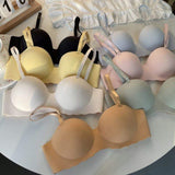 Gathered Push up Bra Comfortable Casual Bras for Women Trendy Women Bras