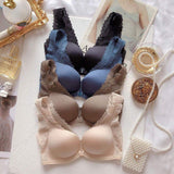 Soft Lace Beautiful Back Front Buckle Bra Wireless Bra Women's Underwear