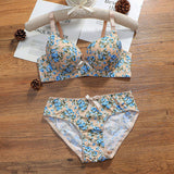 New Euro-American Lingerie Set Plus Size Underwire Bra and Panty Fashionable Lightweight bra set