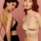 Seamless No Steel Ring Invisible Large Backless Bra Thin Sexy Hanging Neck U-shaped Beautiful Back Underwear for Women