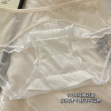 Breathable Crotch Chinese-style Girly Lace Dreamy Ethereal Mid-rise Underwear Hip-hugging Thong