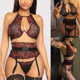 Xxx Sexy Vido Hot 18 2022 Xl Xxl Xxxl Xxxxl Lace Flora Mesh Bodysuit Lady Lingerie With Garter Belt