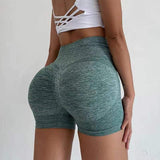 Sexy Women's High-Waisted Hip Lifting Seamless Fitness Shorts and Yoga Panties