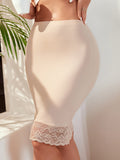 Wholesale Hot Long Skirt Plus Size 4XL Women's Lace Trim Above Knee Half Slip Underskirt Petticoat