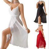 Luxury Backless V-Neck Nightdress – Elegant Sleeveless Sleepwear with Alluring Silhouette