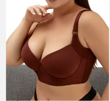 Women’s Plus Size Seamless Push-Up Bra – Deep V Underwire Support with Anti-Sagging Design