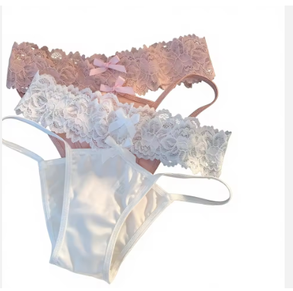 Lace Underwear Women's Sexy Pure Desire Alluring Dating Hot Breathable Low-Waist Girl's Thong