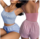 Luxury Lace-Trimmed Cami & Shorts Set – Elegant Women’s 2-Piece Sleepwear with Sophisticated Silhouette