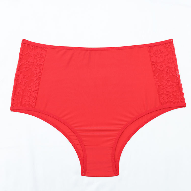 High Quality Sustainable Breathable Lace Waist Design Woman Mid-rise Underwear Briefs Panty Ladies Underwear