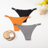 Hot-Selling Sexy Ice Silk Women's Low-Rise Thin Strap Breathable Simple Panties