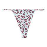 Women's Low Waist Sexy Thong, Seamless Ice Silk Plus Size Pure Desire Single String Panties, Animal Print Sport Quick-Dry T-Back