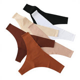 European American Style Ice Silk Underwear Women's Nylon Cotton Bikini Low-Rise Sexy Quick