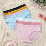 Best Seller Solid Color Soft Breathable Multicolor Mid-waist Full Coverage Ladies Panties