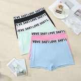 Breathable Soft High-waisted Letter Patterned Women's Underpants Lady Panties Boyshorts Daily