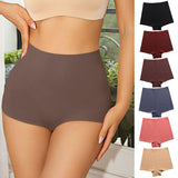 Plus Size Breathable Ladies Briefs Elastic Underwear Women Seamless High Waist Panties
