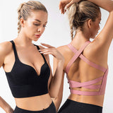 Seamless Plus Size Cross Beauty Back Women's Push-up Bra