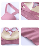 Seamless Plus Size Cross Beauty Back Women's Push-up Bra