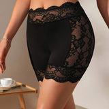 Hot Solf Lace Women's Flat Panties Anti-Shine See-through Shaping Hip Lifting Women's Panties