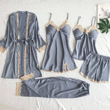 5-piece-set Best-selling Nightdress Set Sexy Night Dresses for Woman Lace Women's Sleepwear