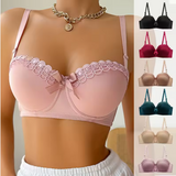 Premium Satin Underwire Bra – Firm Control & Anti-Slip Design for All-Day Elegance