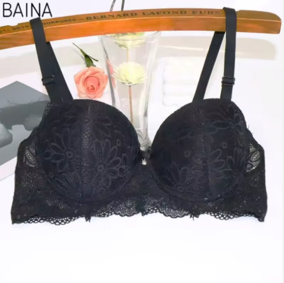 Women’s Seamless Push-Up Bra – Deep V-Neck Underwire Support with Side-Contouring Design
