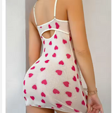 Luxury Lace Mini Nightgown – Elegant Princess-Style Sheer Sleepwear with Soft Alluring Detail