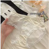 Breathable Crotch Chinese-style Girly Lace Dreamy Ethereal Mid-rise Underwear Hip-hugging