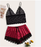 Luxury Plus Size Satin Sleepwear – Elegant Women’s Nightwear with Sophisticated Lace Detail