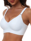 Womens Jelly Bra Comfortable Seamless Bra for Women Wireless Bras with Soft Support Plus Size Bra