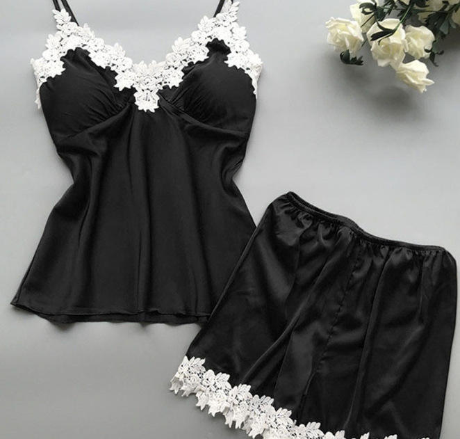 Removable Pad Sexy Ladies Underwear Home Pajamas Two-piece Set