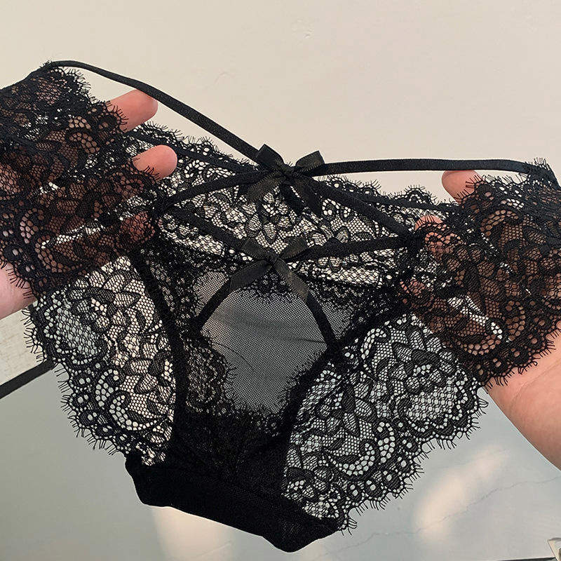 Sexy Underwear Womens Pure Desire Lace French Mesh Comfortable Hot Alluring Hollow-out Nylon Cotton Thong
