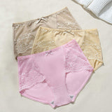 Manufacturer New Arrival Pink Transparent Lace Decorative Comfortable Breathable Women Underwear Panties