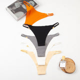 Hot-Selling Sexy Ice Silk Women's Low-Rise Thin Strap Breathable Simple Panties