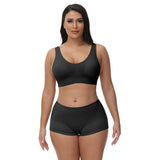 Women's Seamless 2-Piece Sports Bra and Boyshorts Set Elastic Stretch Wire-Free Sustainable One-Piece Design